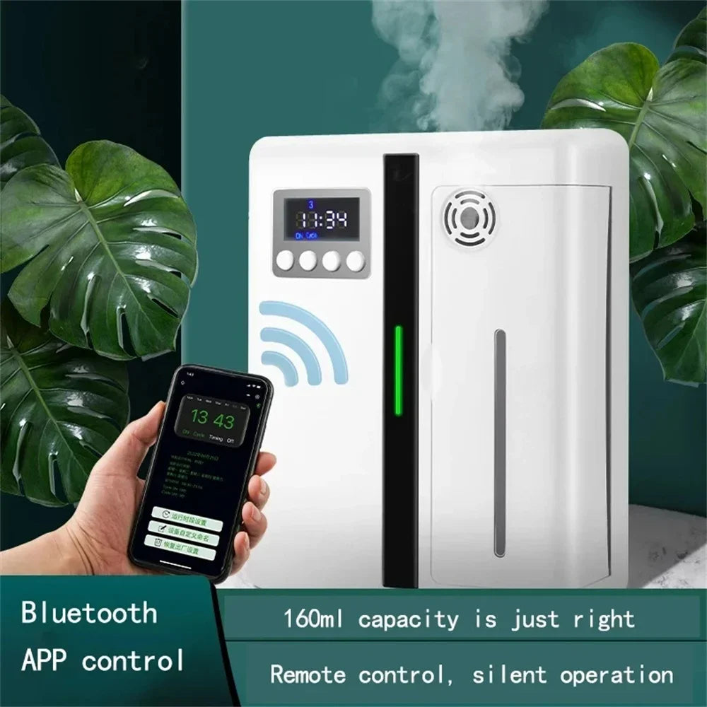 160Ml Scent Machine Diffuser Bluetooth Coverage 300M³ Fragrance Machine Smart Scent Diffuser for Essential Oil Hotel Home Fresh